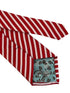 red and white classic thin striped  tie
